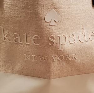 Kate Spade large natural canvas & patent tote, used once